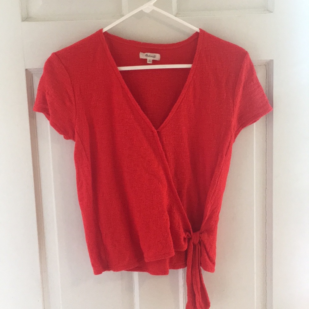 Madewell wrap textured top